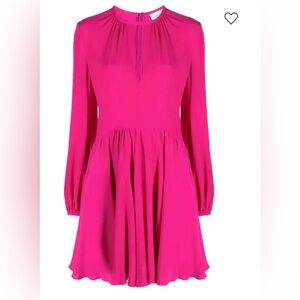 🩷 NEW Giambatista Valli $2690 Amara  Pink Long Sleeve Dress